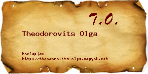 Theodorovits Olga névjegykártya